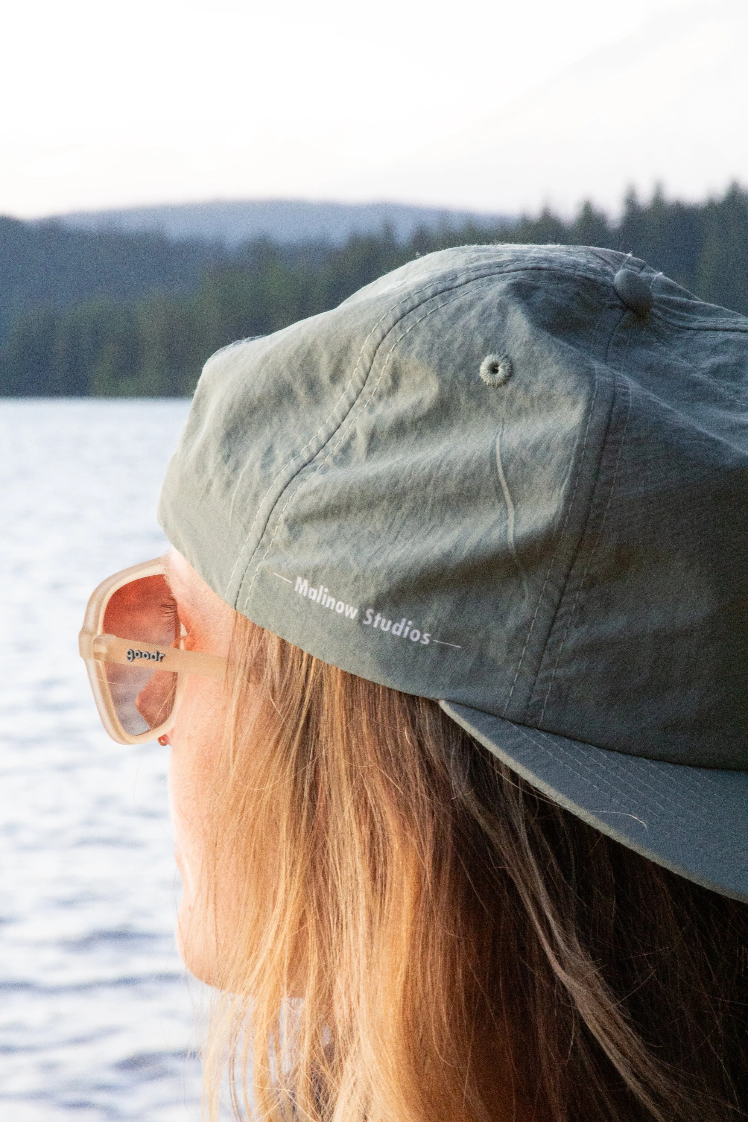 Custom nylon snapback made by Chet Malinow. Outdoors, oregon, skiing, biking, studio. Art. (Copy)
