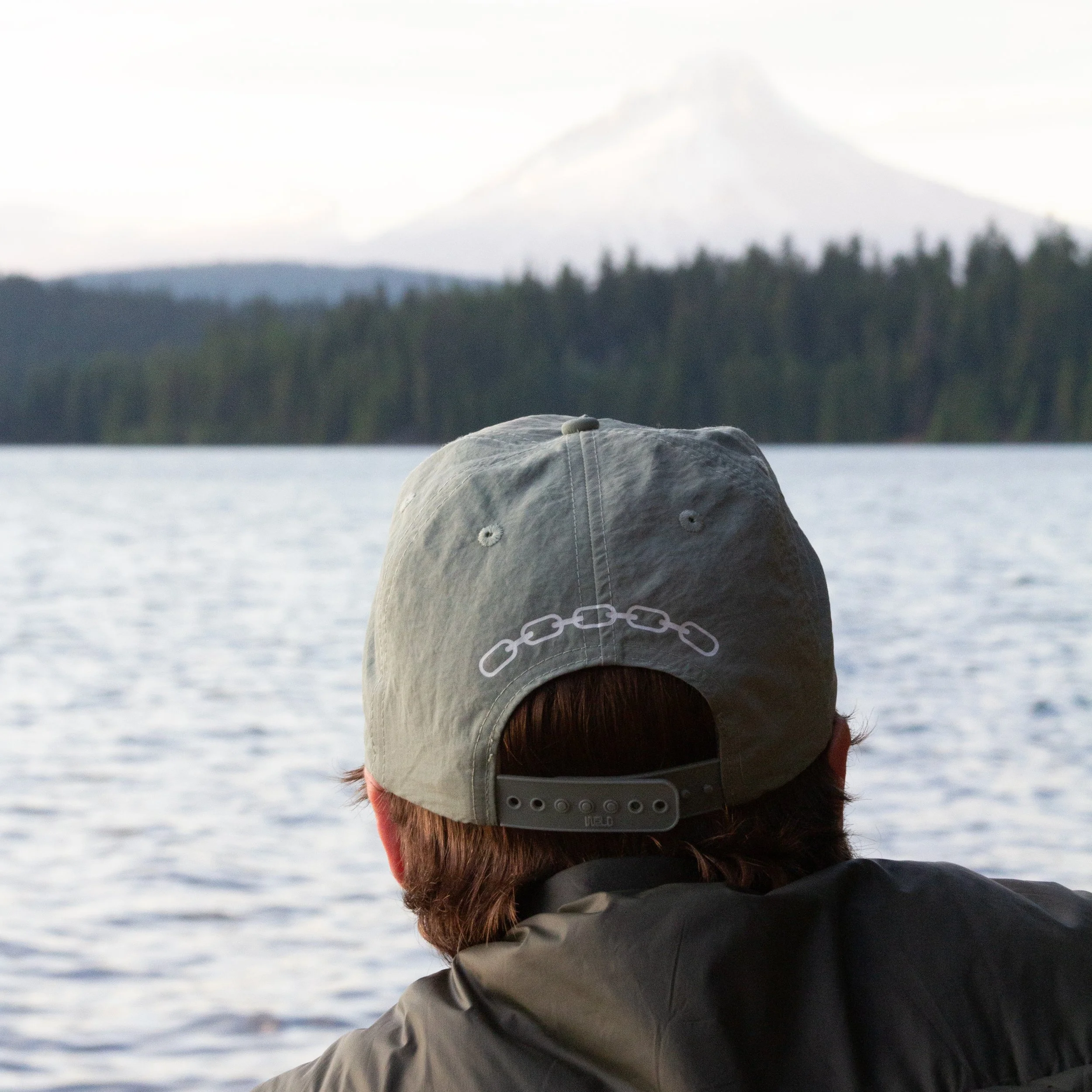 Custom nylon snapback made by Chet Malinow. Outdoors, oregon, skiing, biking, studio. Art. (Copy)