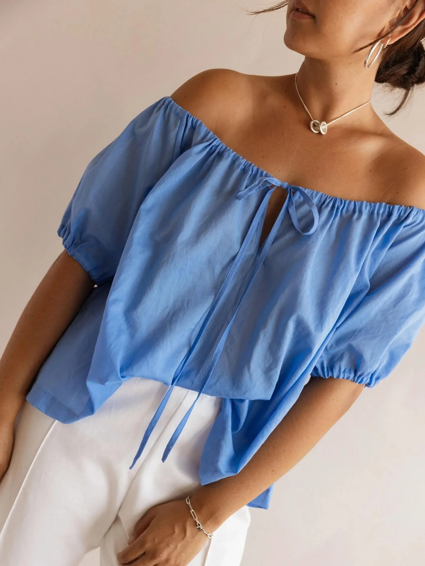 Almost gone! Lagoon in sheer cotton lawn&mdash;get your hands on the last few in this color before it&rsquo;s too late 💙