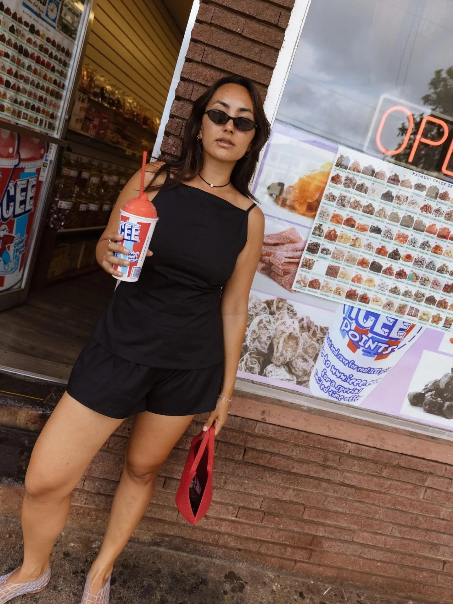 Aja in the Alma Skort in Cotton Poplin 🖤