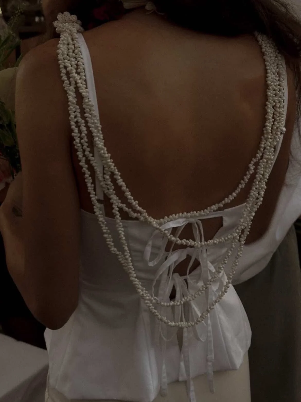 Brianna in the Sophia Tank in White Cotton Poplin 🤍