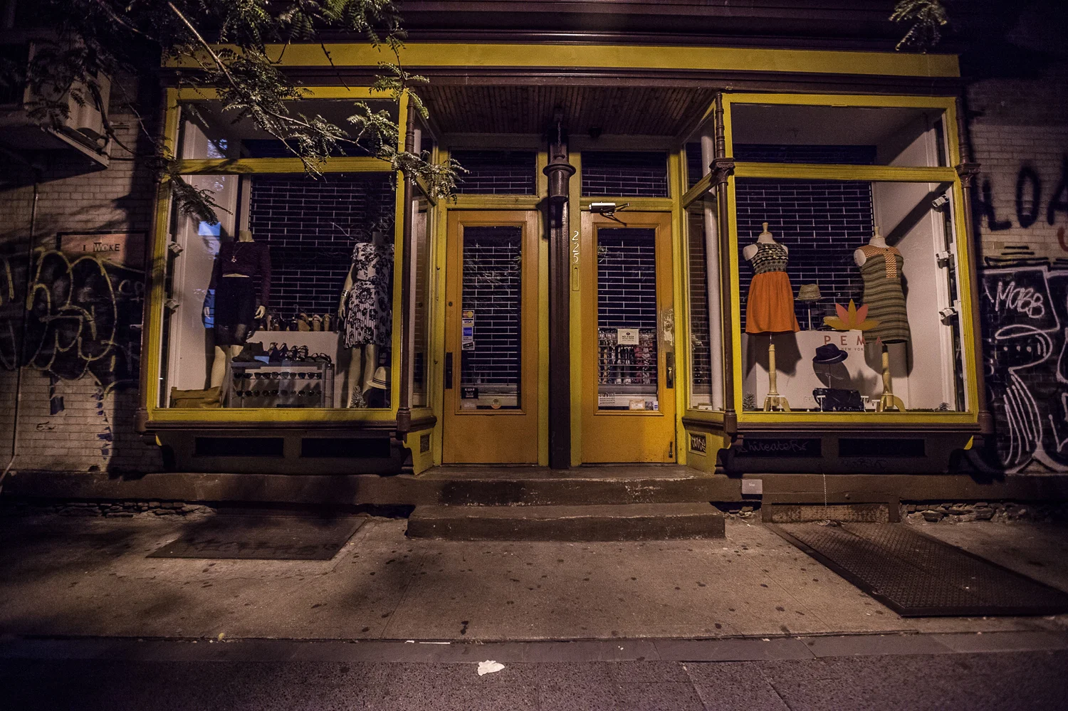 Bedford Ave in Williamsburg, Brooklyn at 5 am.