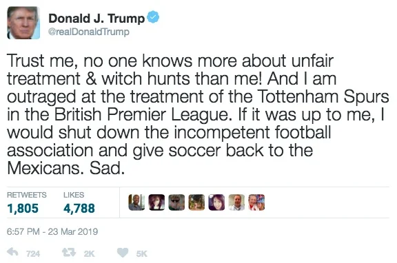 Much as I dislike the guy, I can’t help but feel that he might have a point here…..except for the BIT about the Mexicans. That’s just racist.