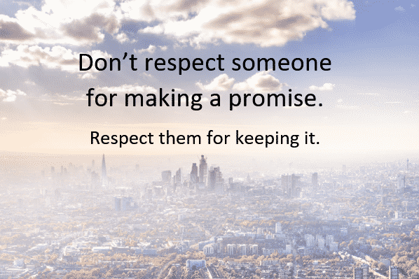 Keeping our promises