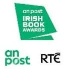 Logo for An Post Irish Book Awards with An Post and RTÉ logos