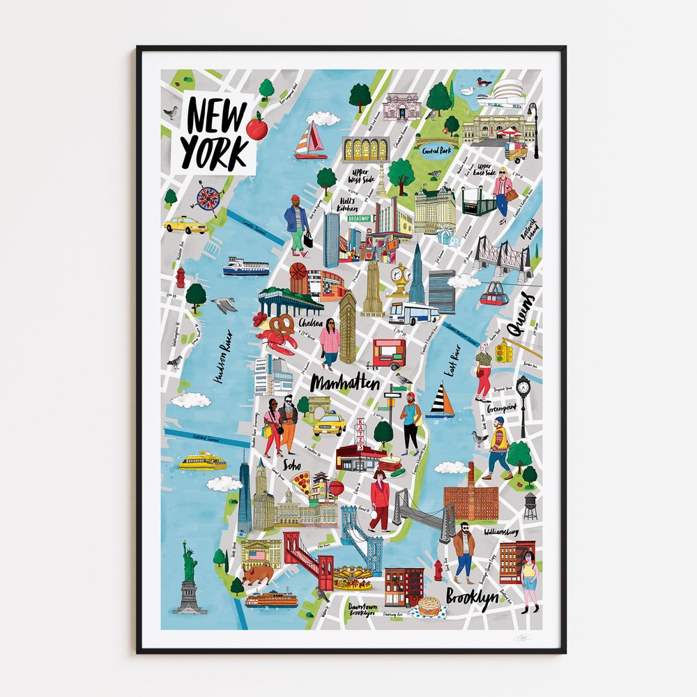 —　York　Illustrated　Freelance　AKA　Map　For　Crayons　Running　of　Tilly　New　Illustrator