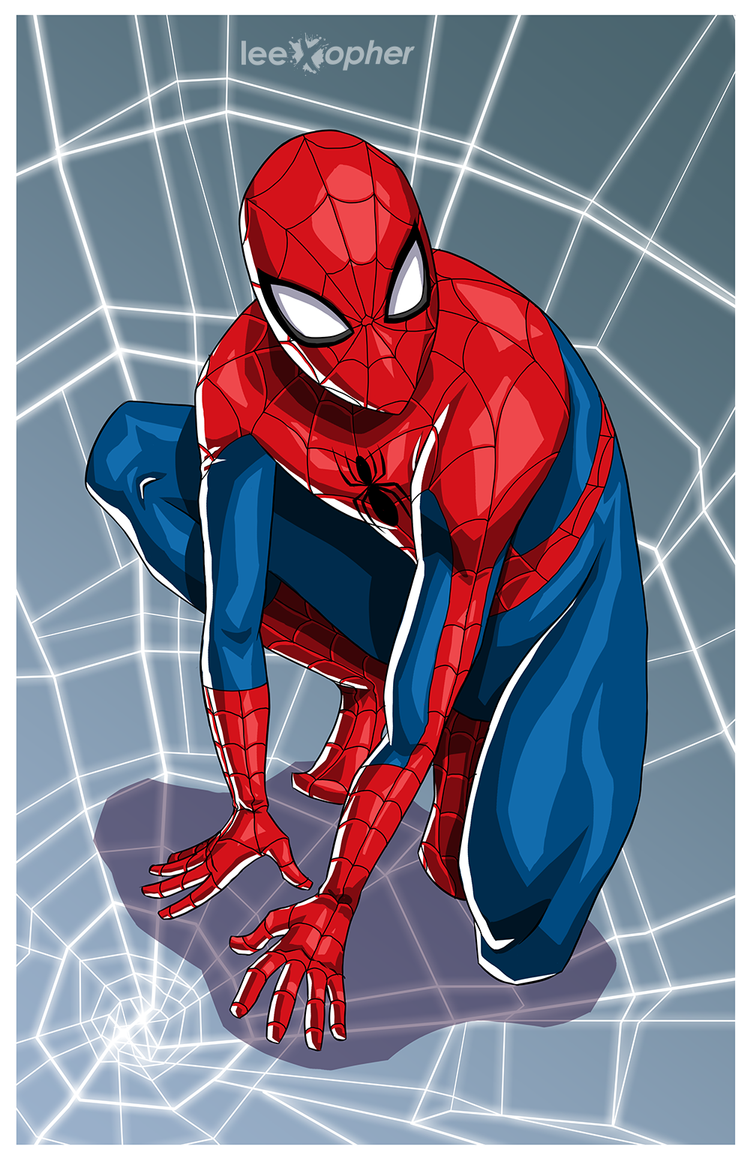 spider man art print lee xopher