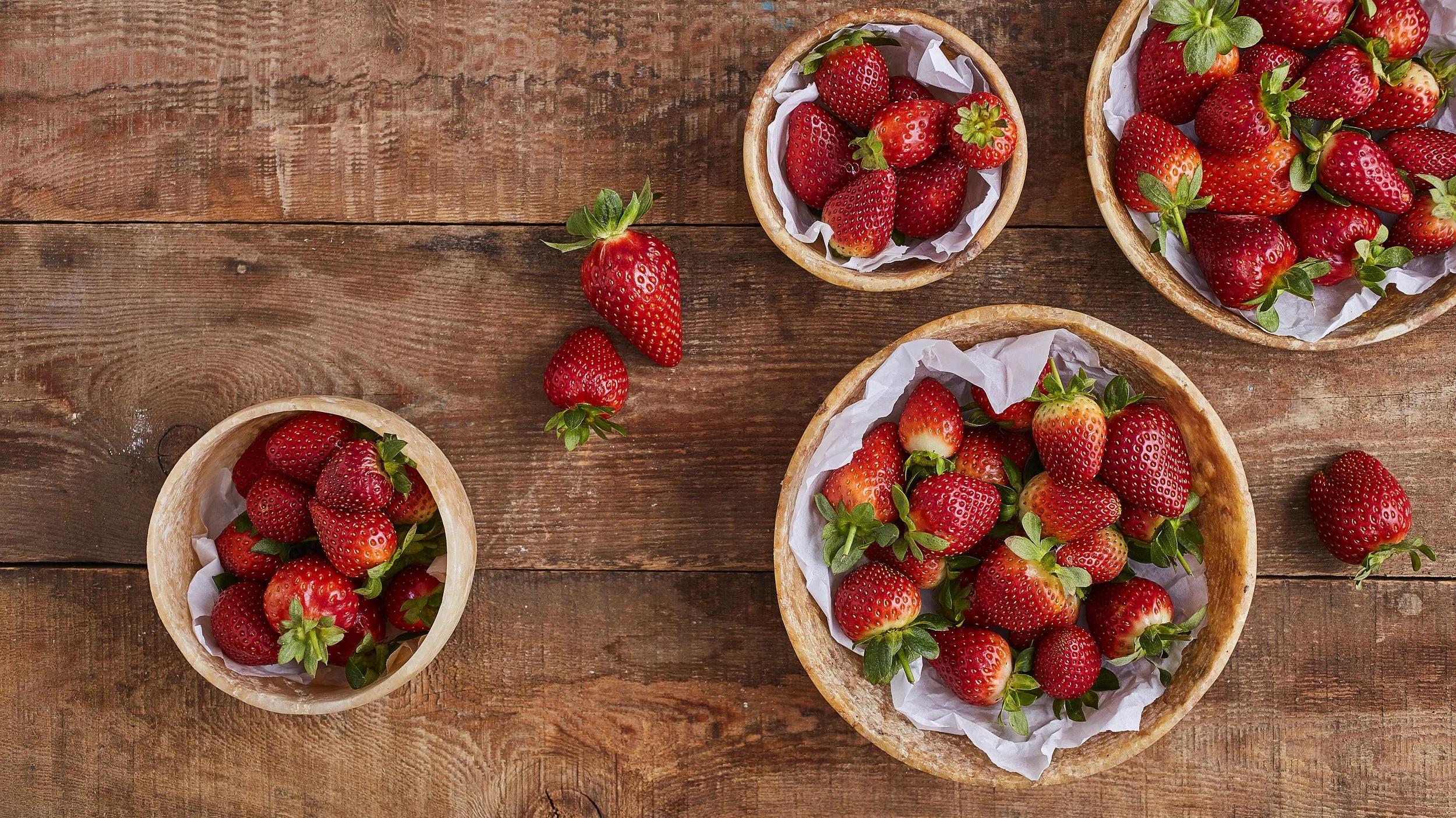 For the freshest strawberries, always buy them in season.
