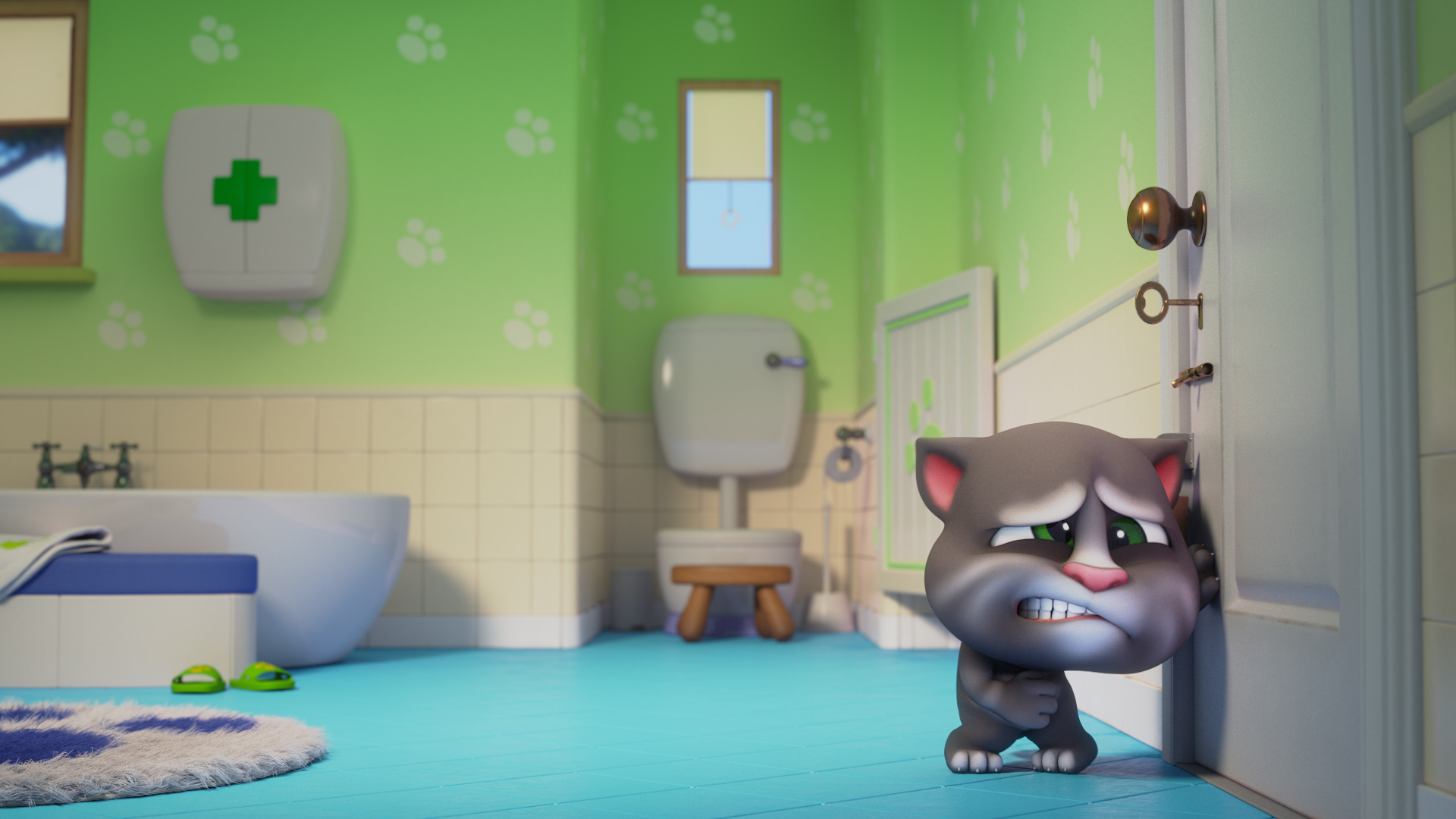 my talking tom 2 bathroom