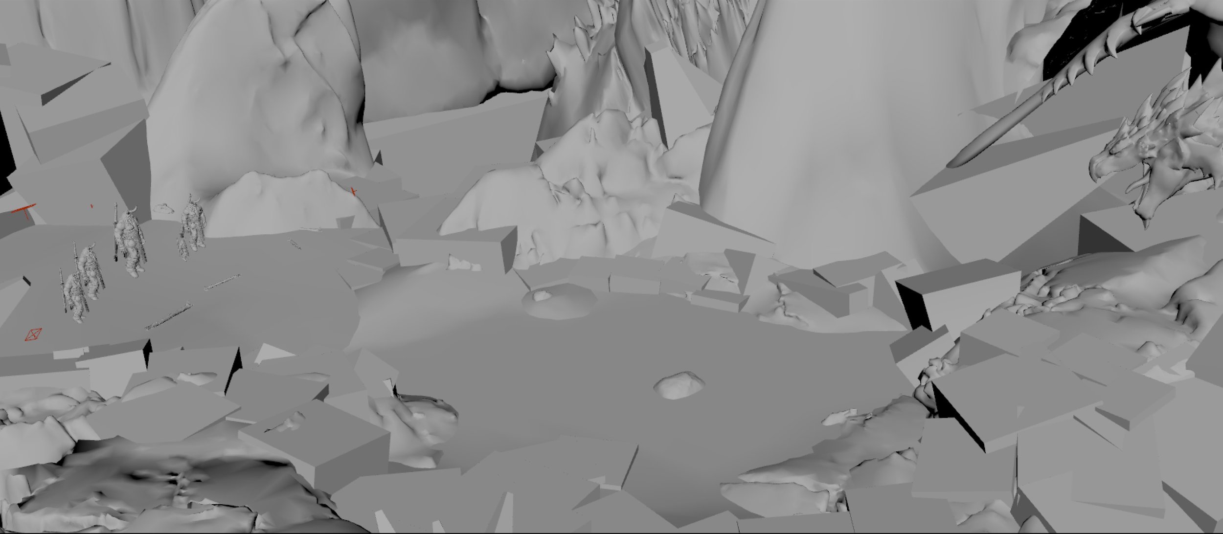 Cave Interior Environment Blockout