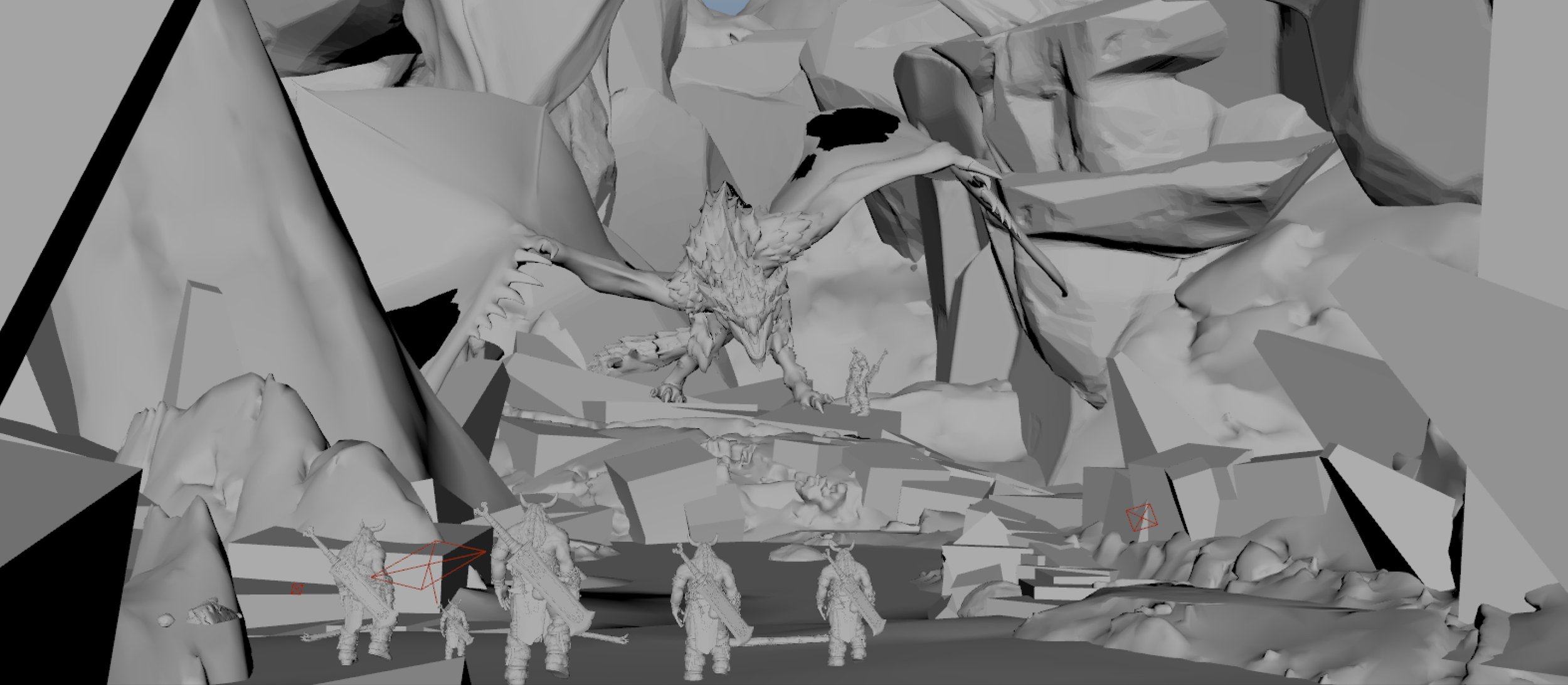 Cave Interior Environment Blockout