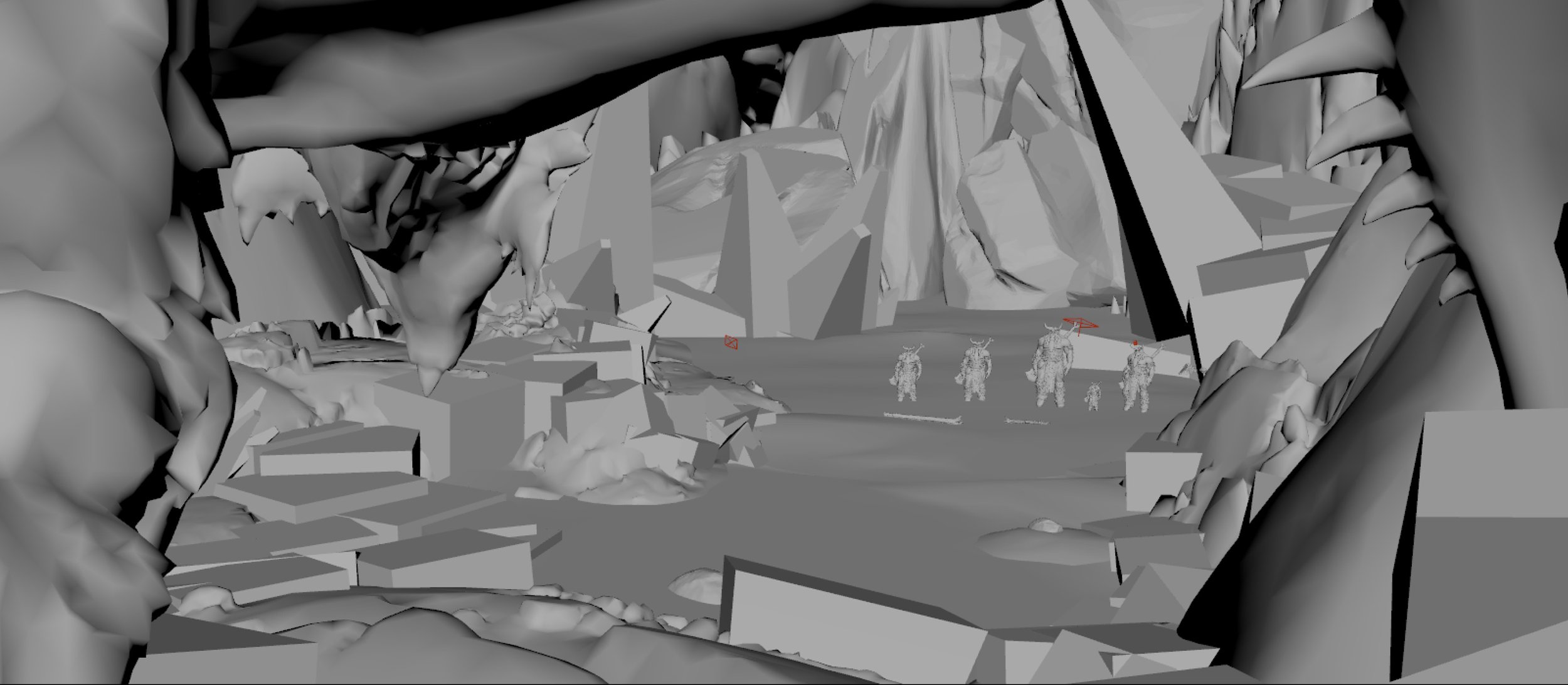 Cave Interior Environment Blockout