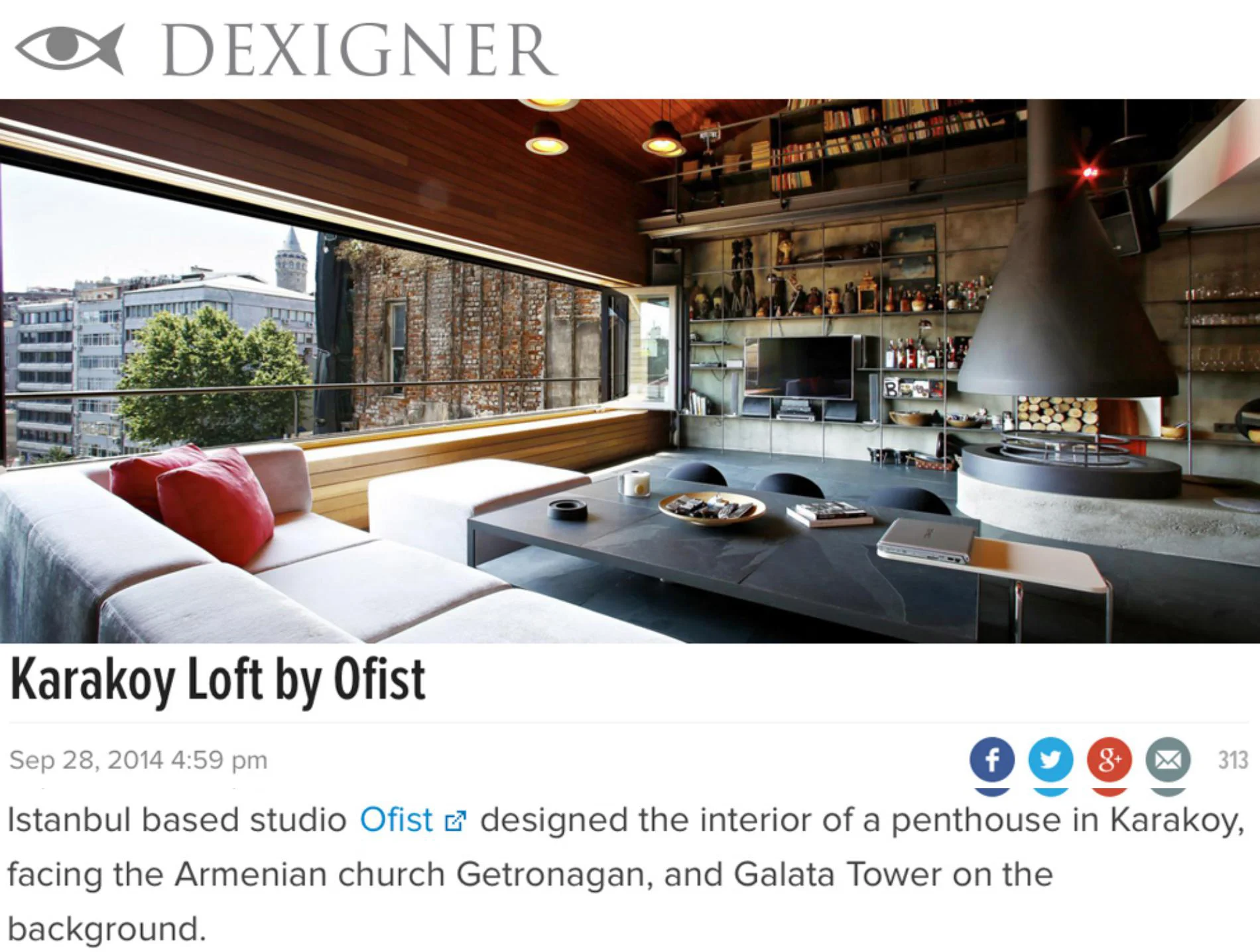 And Karakoy Loft is in Dexigner!!