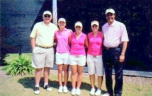 William Jenkins and Rhaoul Guillaume, Sr. with LSU Golf participants from South Africa
