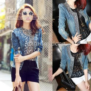 denim and bling attire