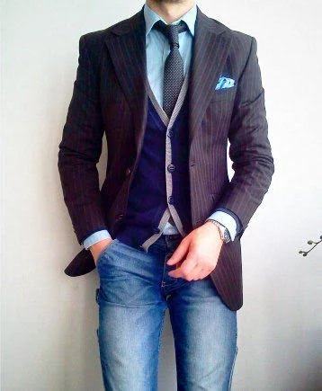 denim and diamonds outfit for male