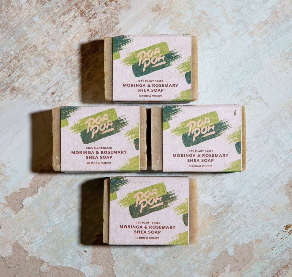 MORINGA Soaps with Rosemary and Shea - Available in a Bundle of 2 or 4.