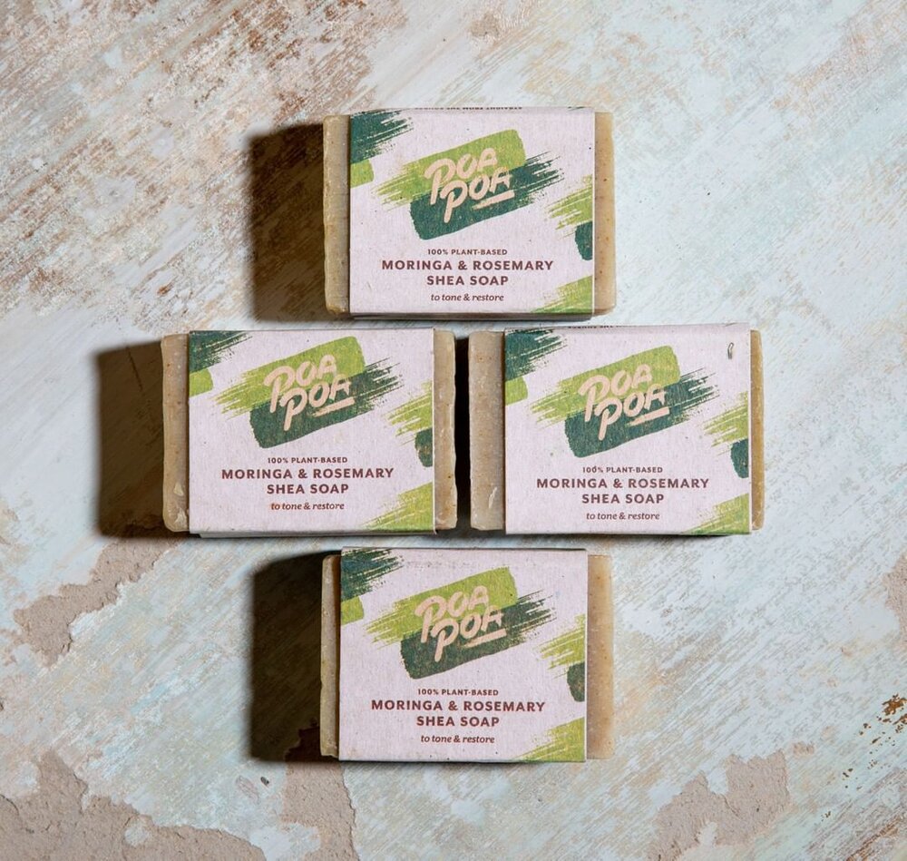 MORINGA Soaps with Rosemary and Shea - Available in a Bundle of 2 or 4.