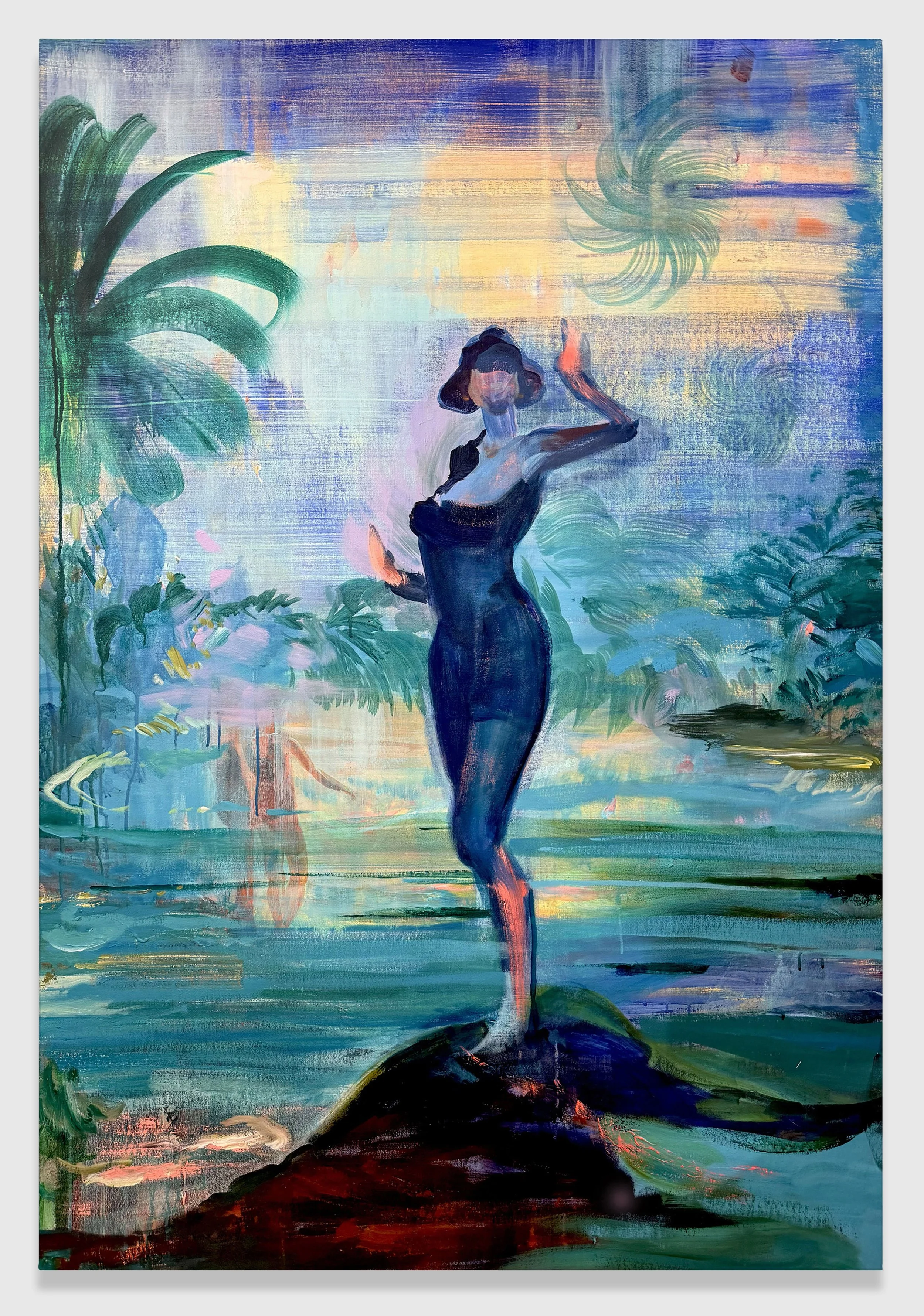 Blue Summer 

 

 2025, acrylic and ink on canvas, 64 x 52 inches 