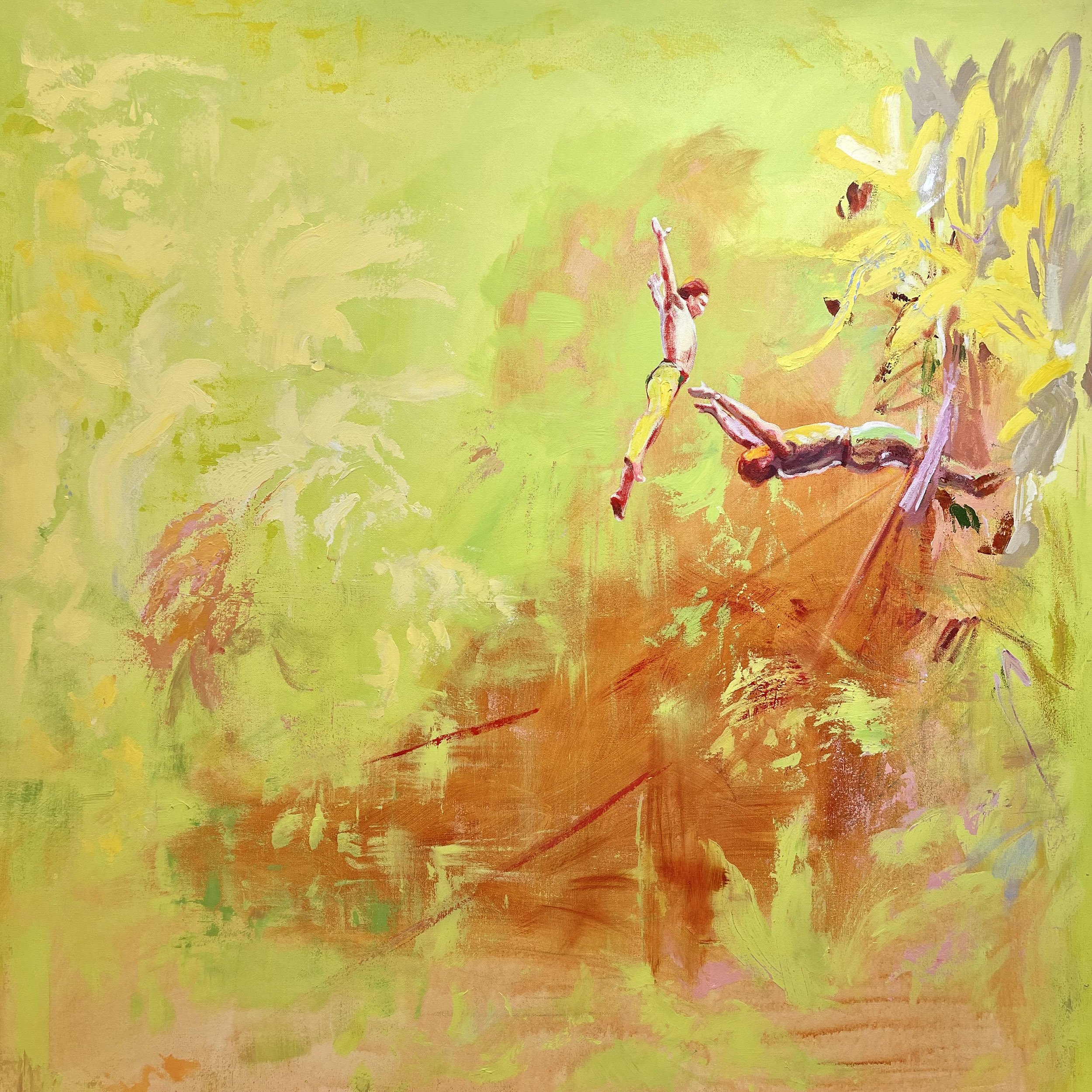   Symphony , 2023, 48 x 48 in, acrylic on canvas 
