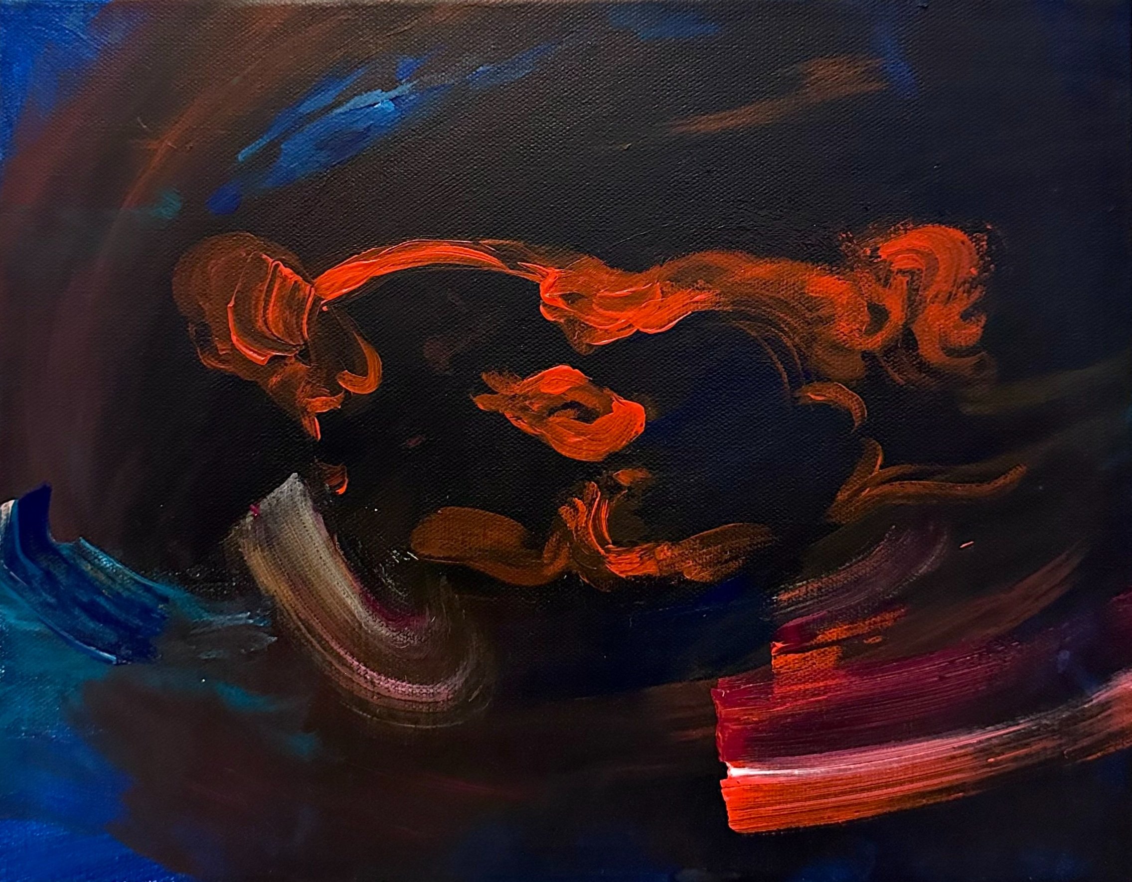   An Intimate I , 2024, 14 x 11 in, acrylic on canvas  