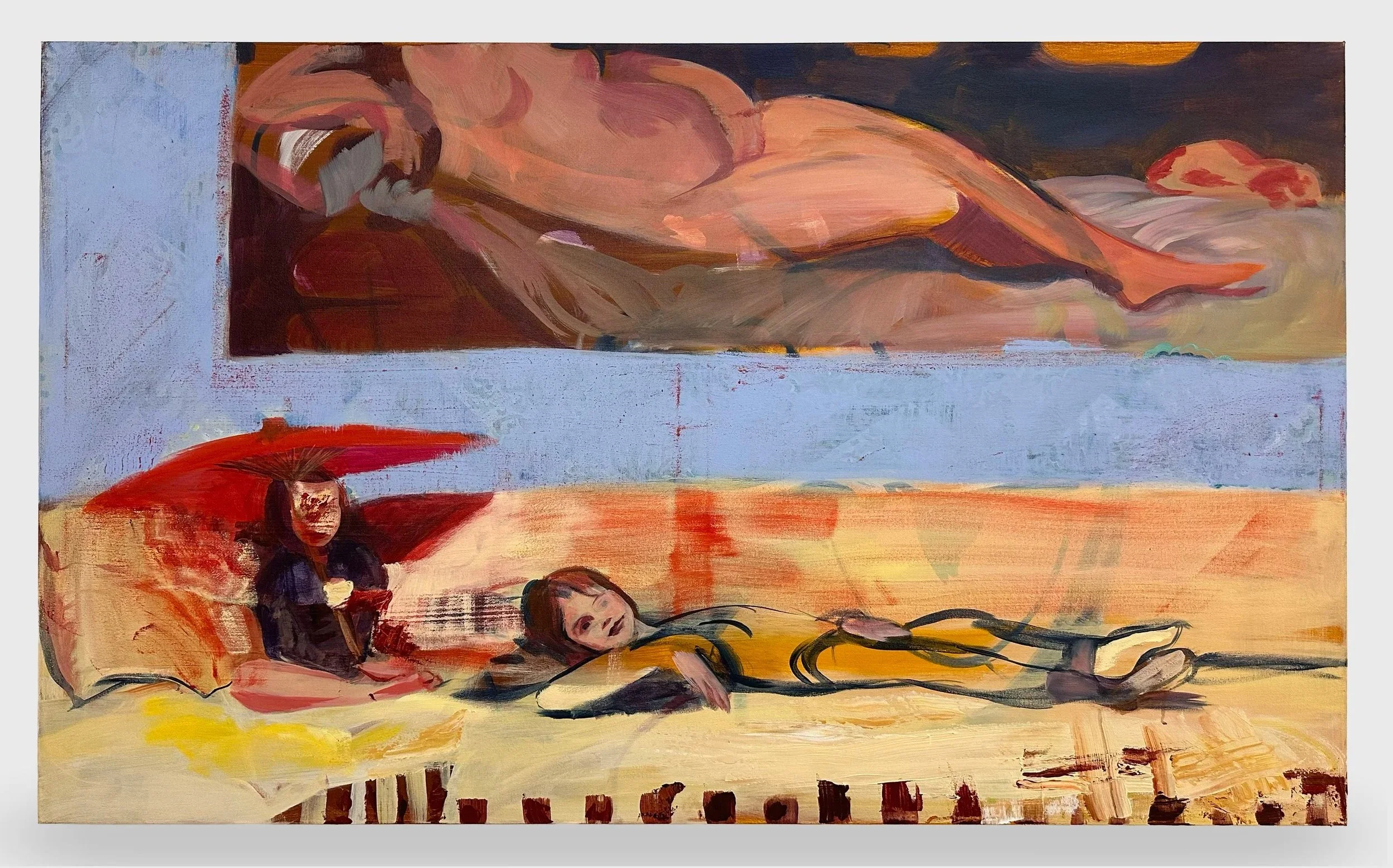  Together, Sisters 

 

 2024, acrylic on canvas, 36 x 60 inches 