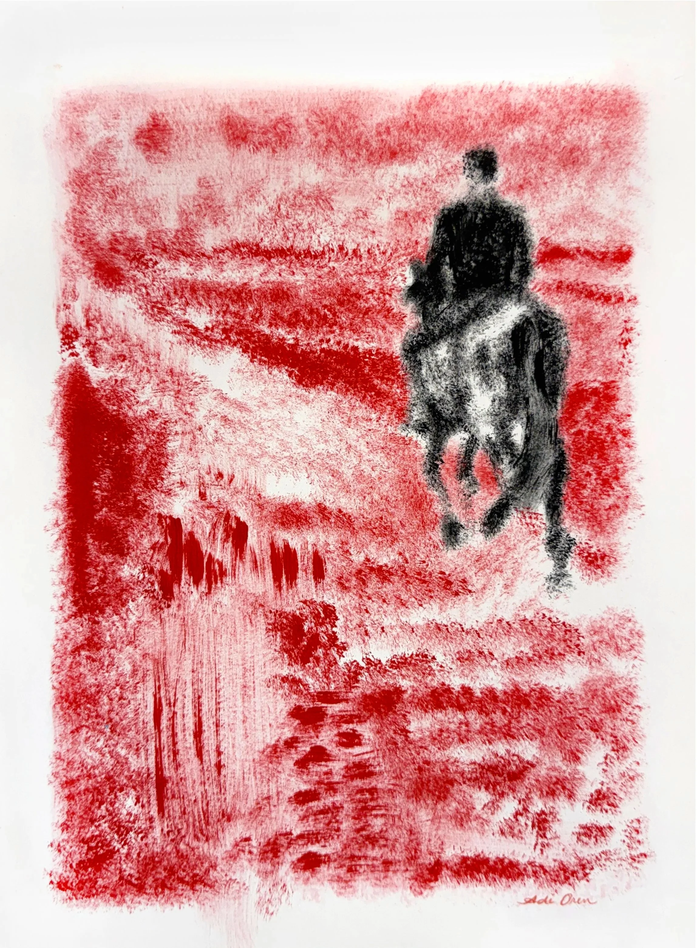  Companion 

 

 2025, acrylic on paper, 16.6 × 12.6 inches framed 