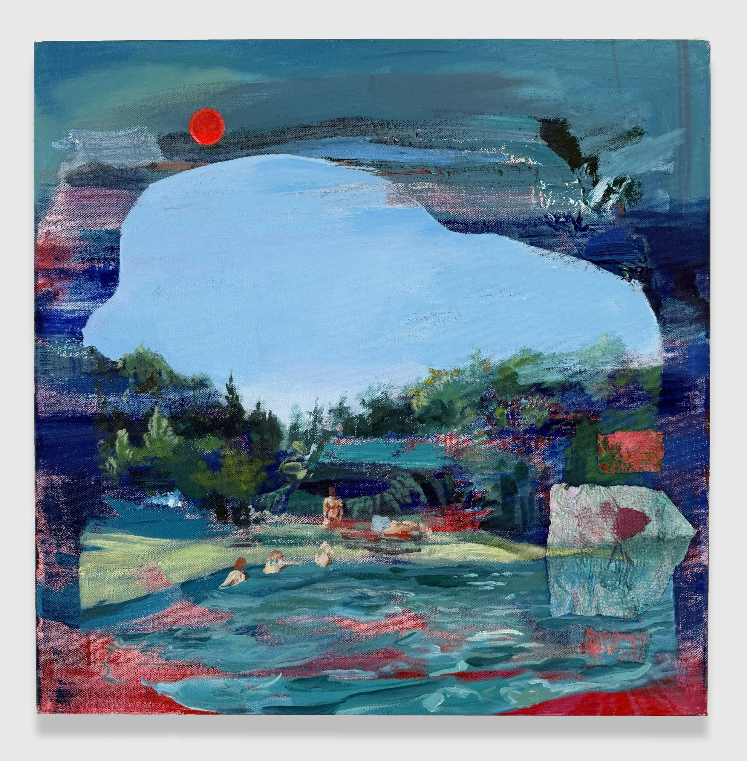  Ripple 

 

 2025, acrylic and paper towel on canvas, 24 x 24 inches 