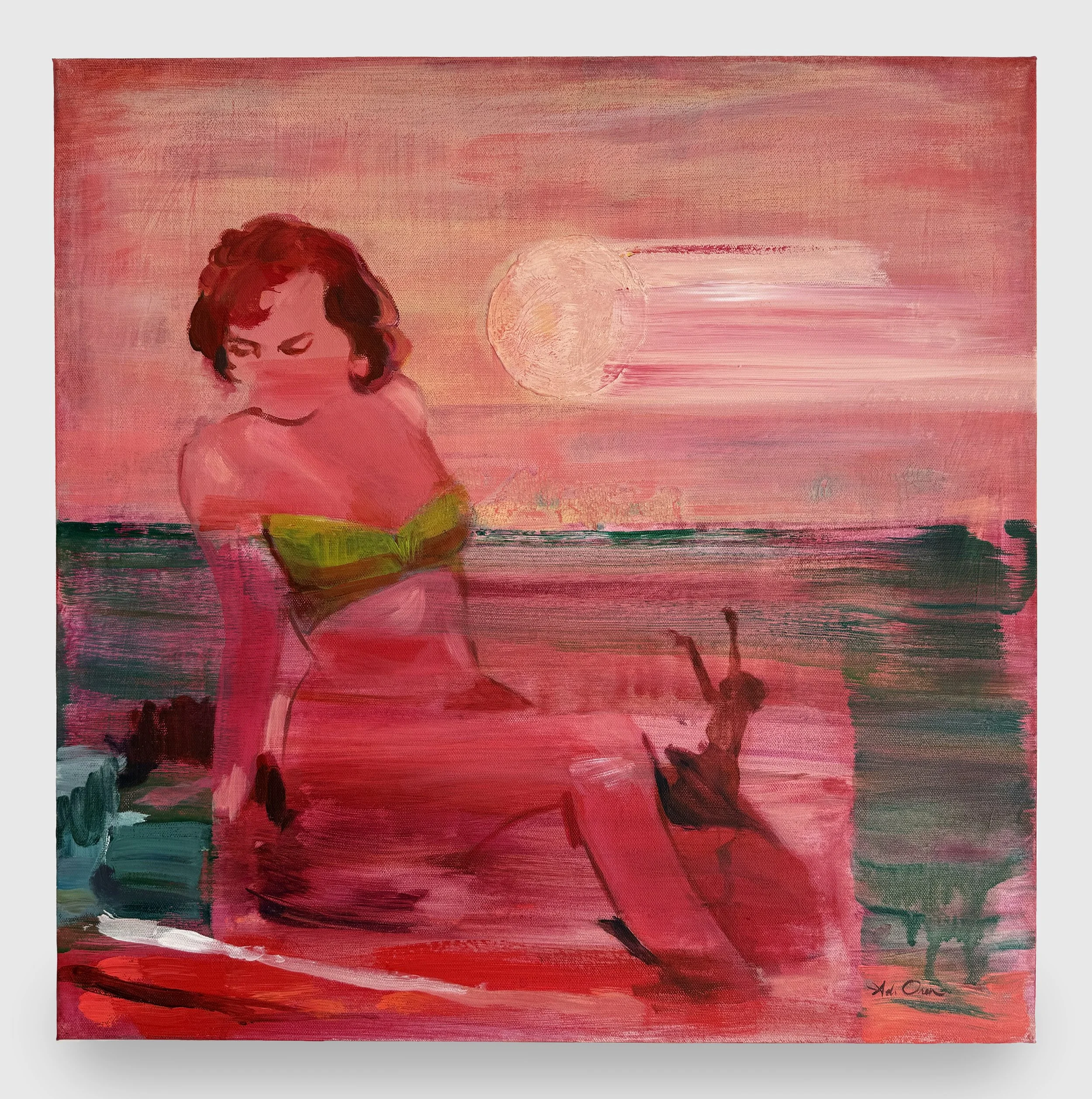  Reflection of Her Time 

 

 2025, acrylic and found paper on canvas, 24 x 24 inches 