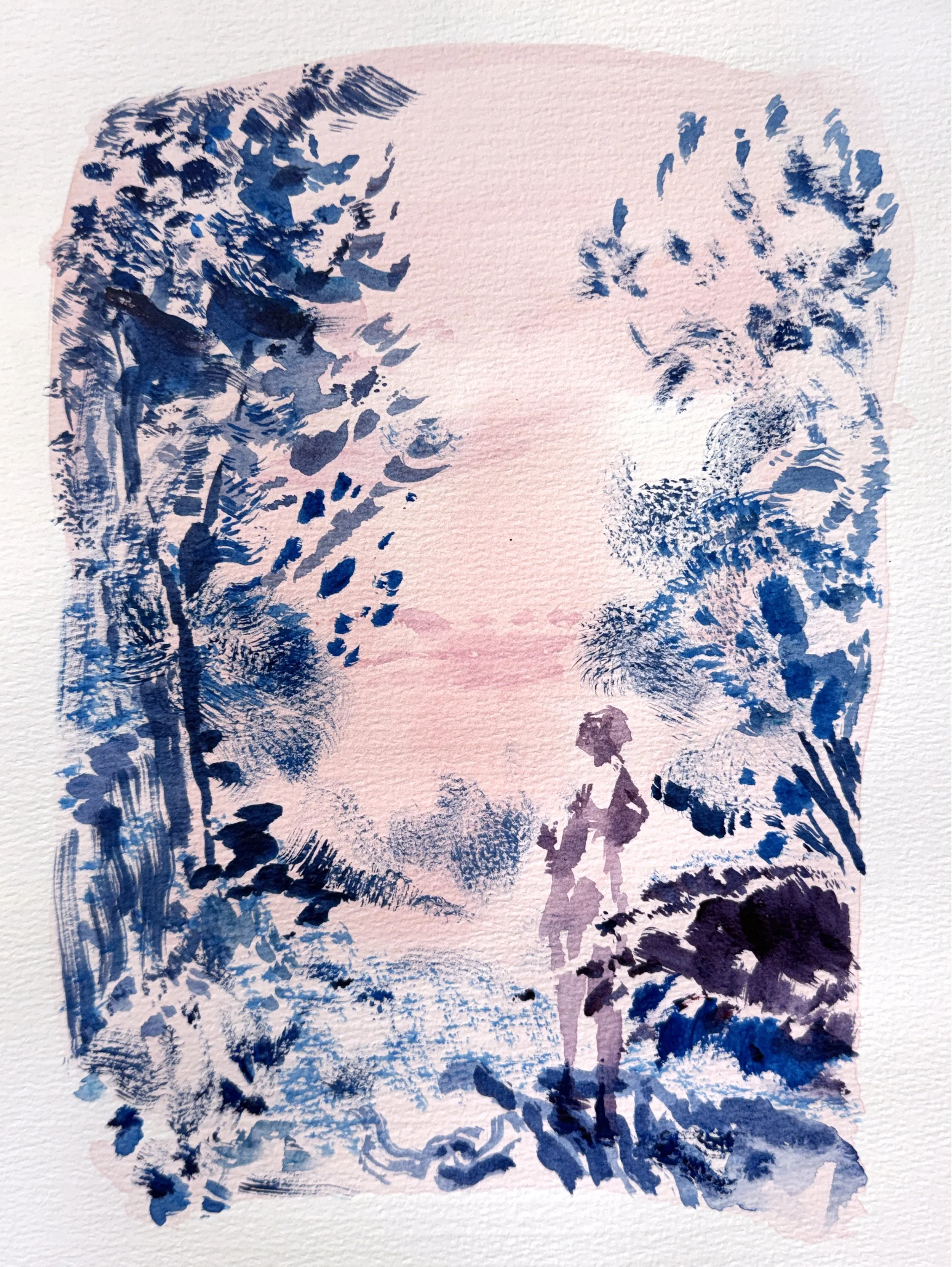  Come Along 

 

 2026, acrylic on paper, 16.6 × 12.6 inches framed 