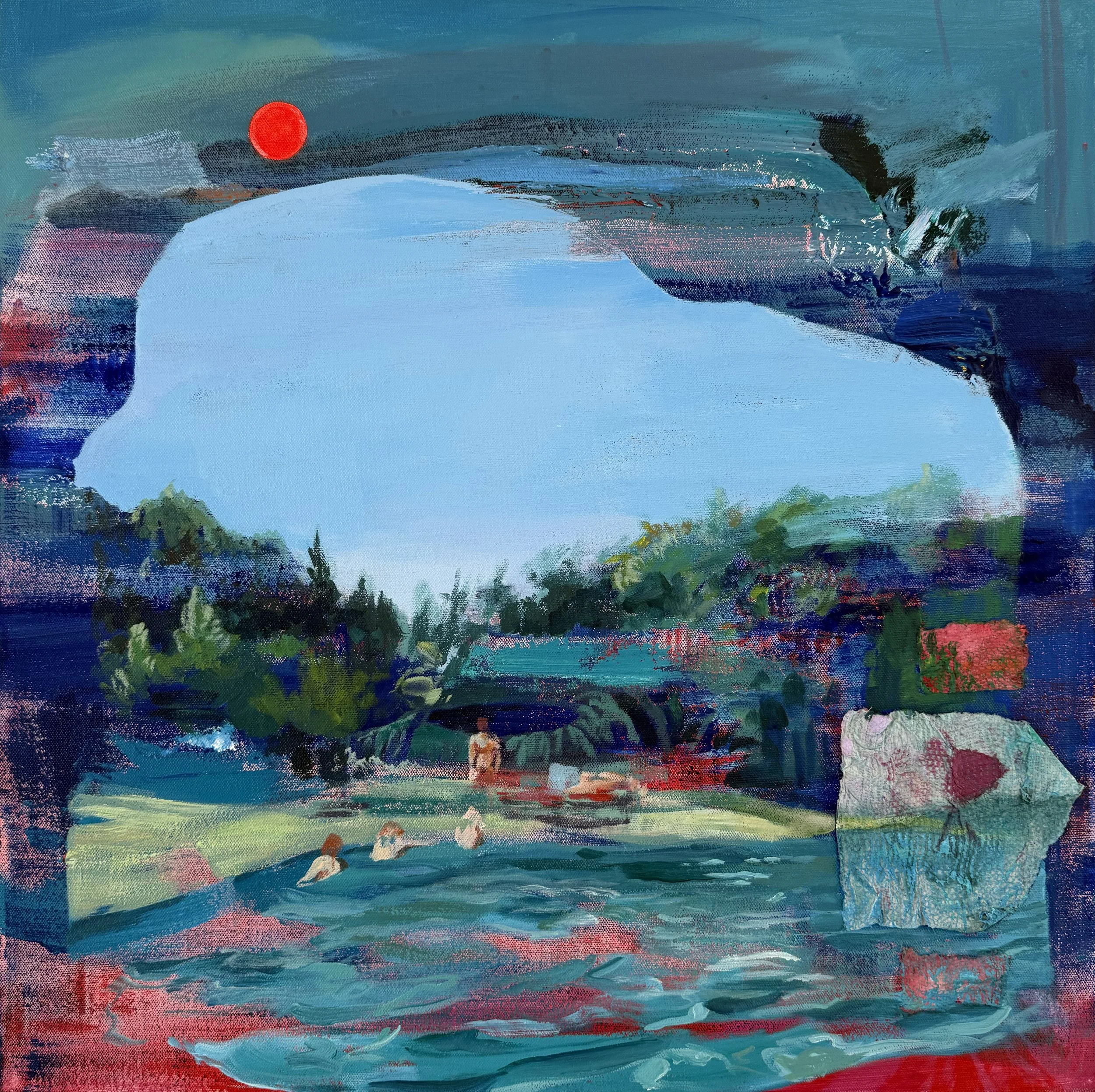  Ripple 

 

 2025, acrylic and paper towel on canvas, 24 x 24 inches 