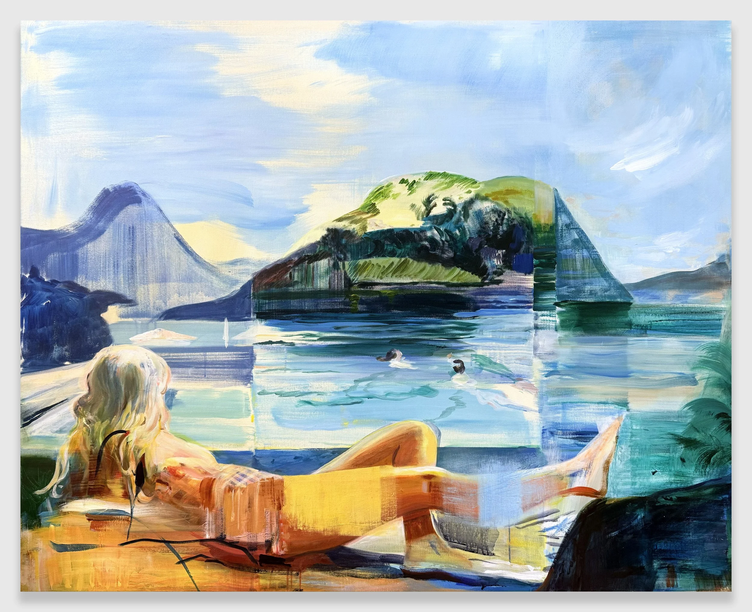  Sunny Days 

 

 2025, acrylic and ink on canvas, 48 x 60 inches 