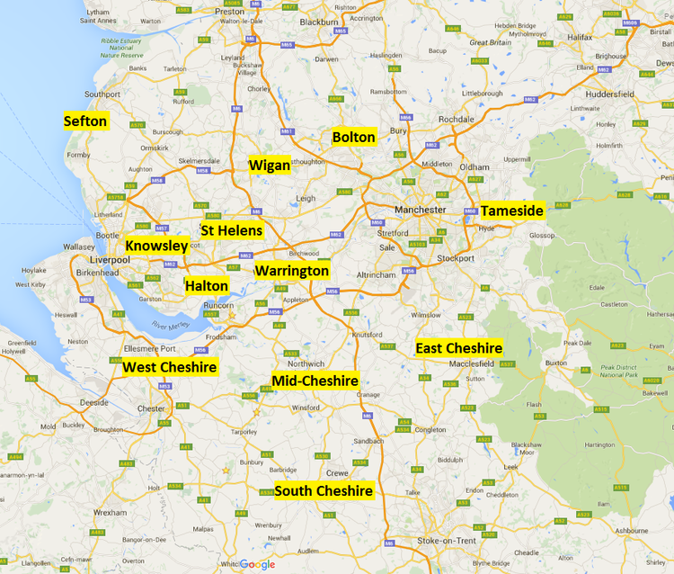 Map of local network meeting locations
