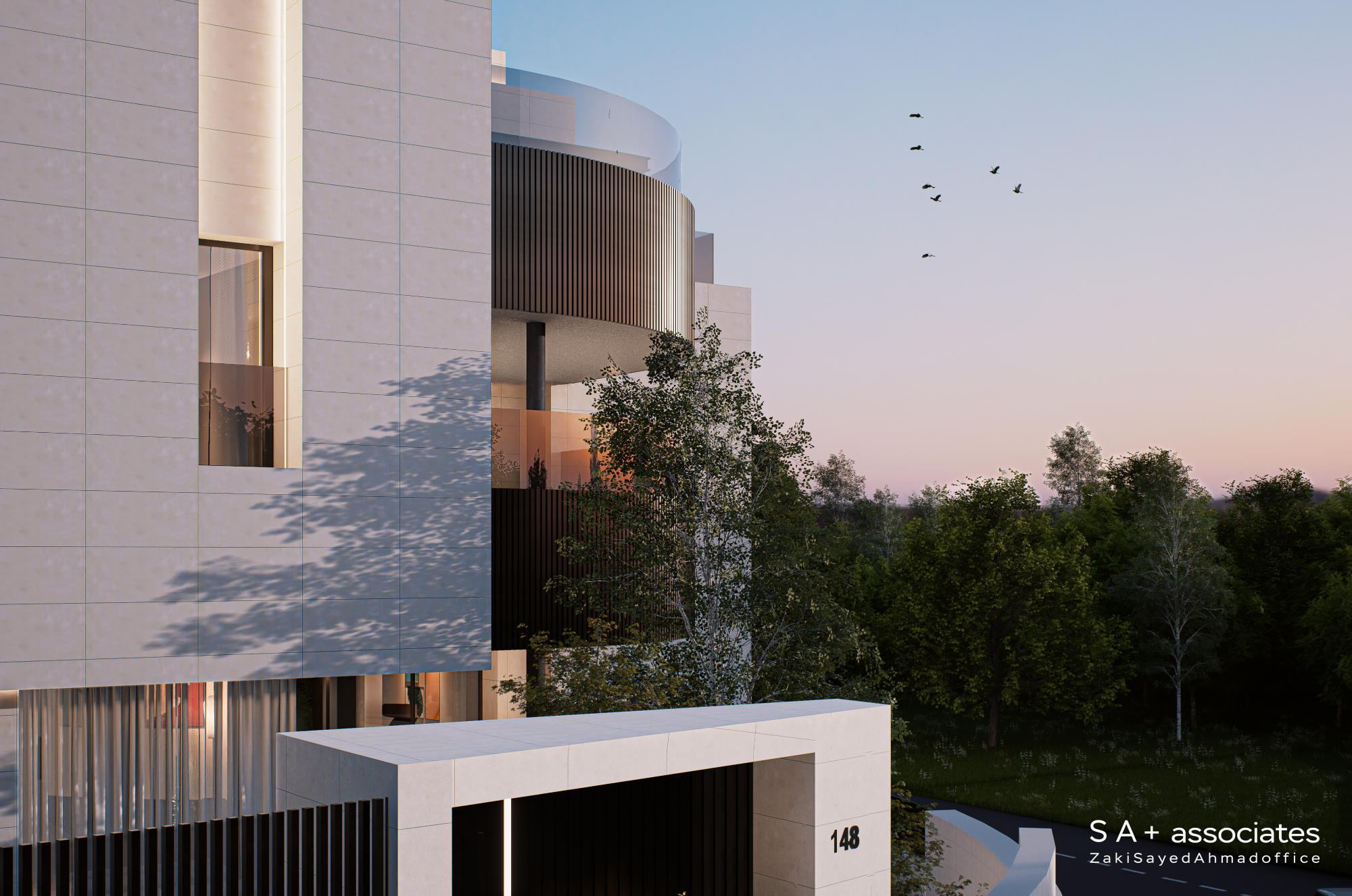 Zaki+Sayed+Ahmad+and+Associates+Architects+Amman+Jordan+SA+a+real+estate+abdoun+front + elevation+entrance+main.png