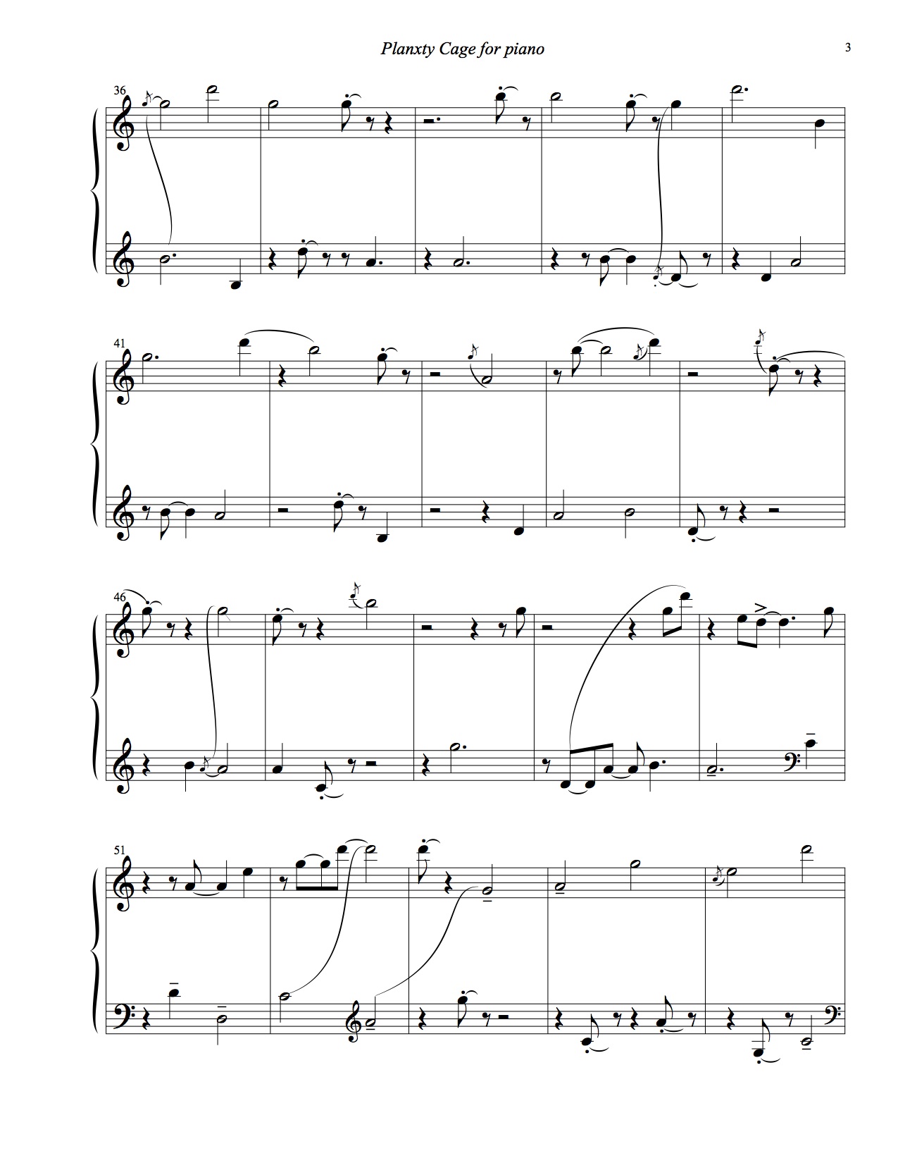 Planxty Cage. Piano: mm. 36-55 (1994).