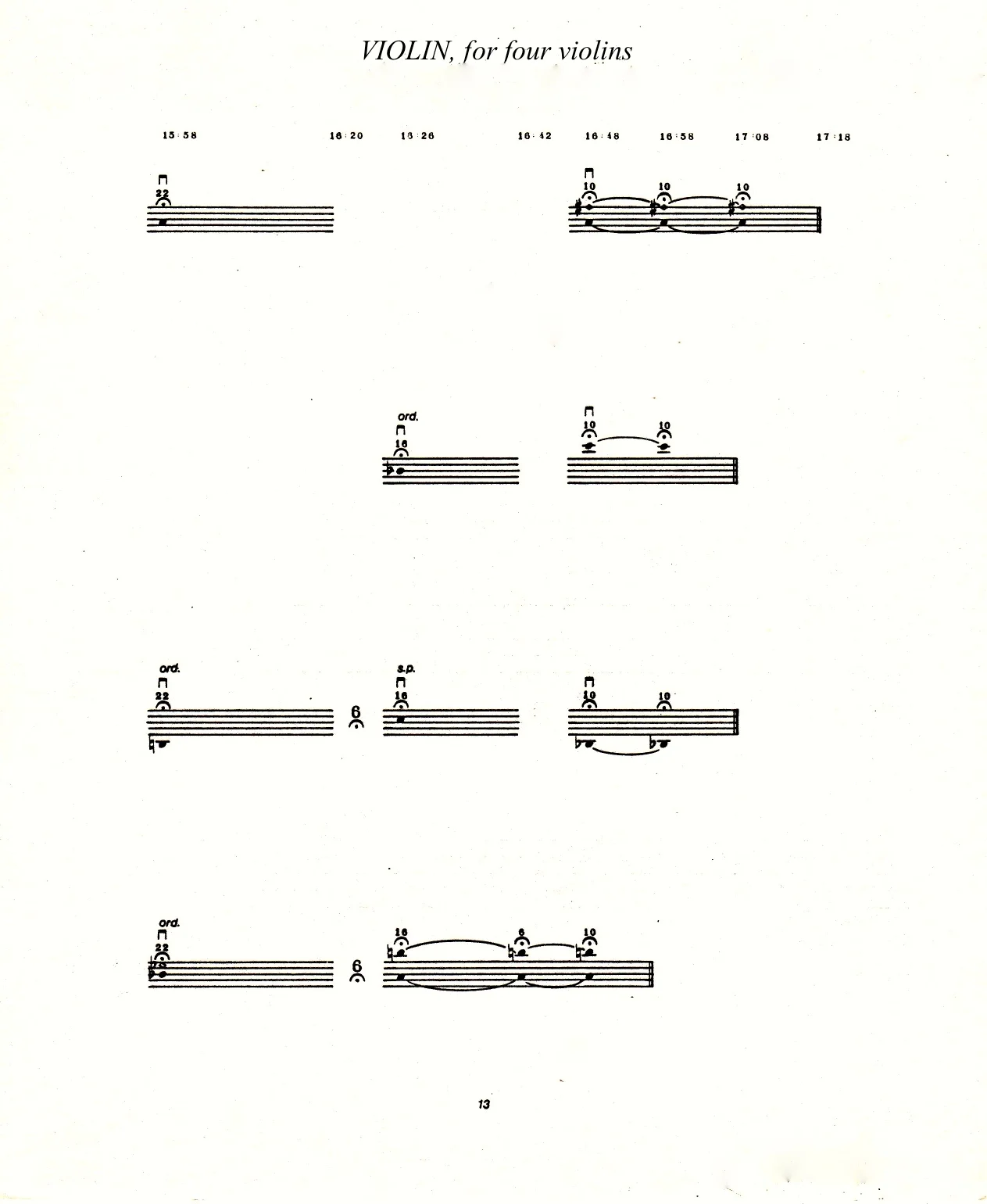 VIOLIN, Four Violins: 15:58-17:18 (1980)