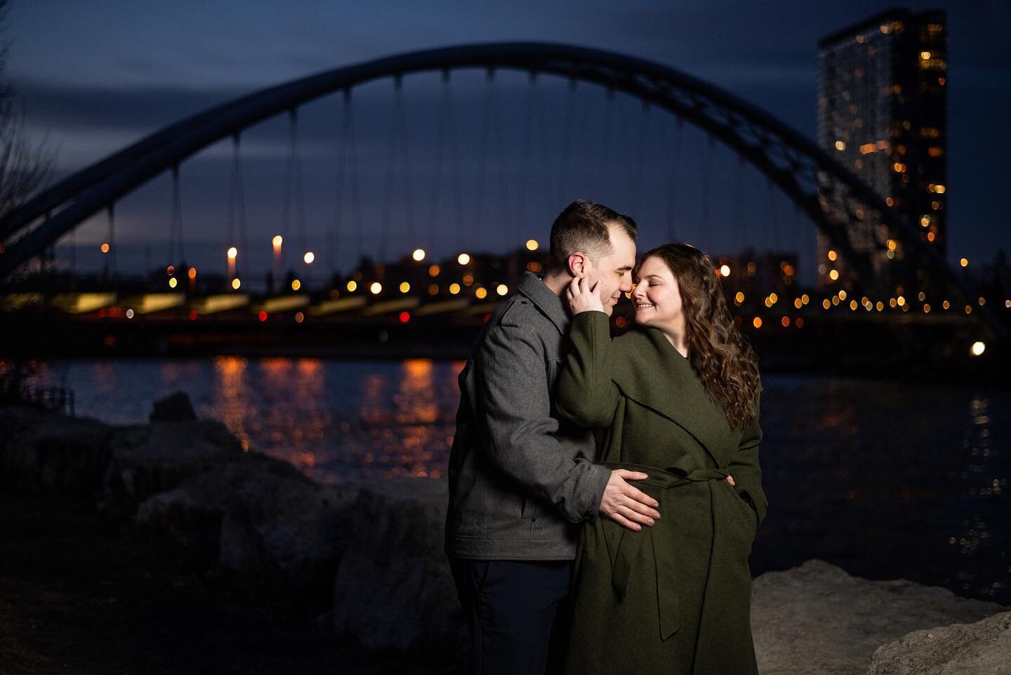 Took Brittany and Zach out to the Humber Bay Bridge on this cold windy day for their engagement session. This location makes for a great backdrop if you&rsquo;re looking to incorporate an interesting architectural element into your photos. Also, this