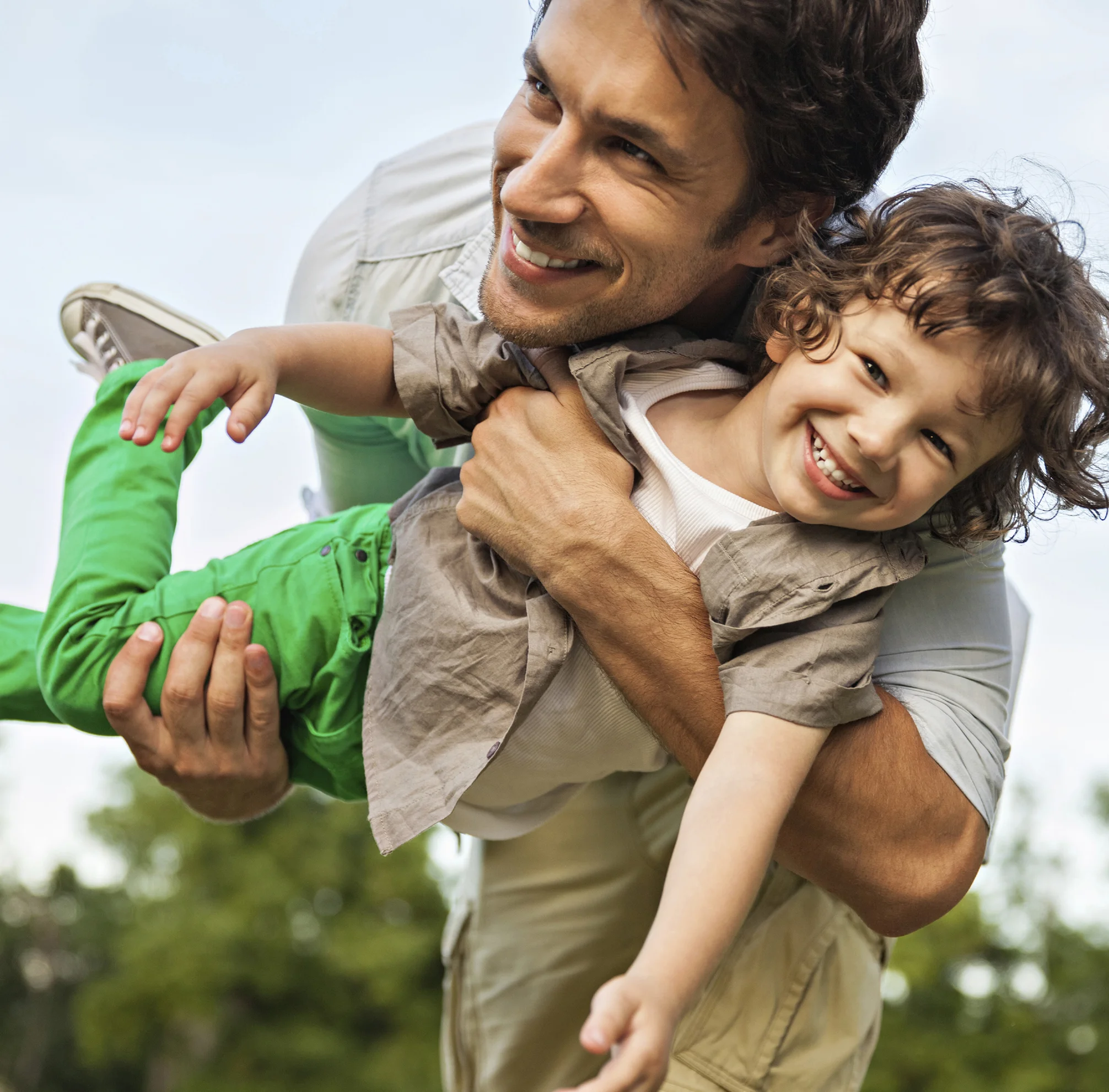Dad and Son at Play