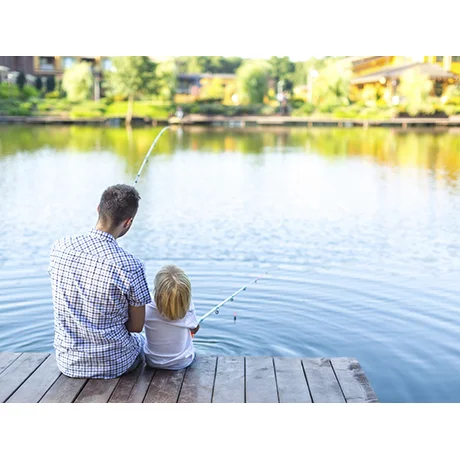 Father and Son Fishing
