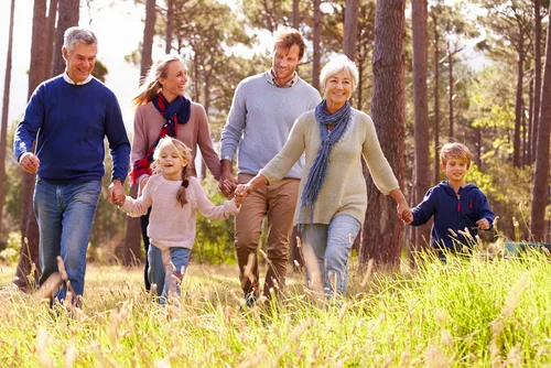 Family Walking in the Countryside