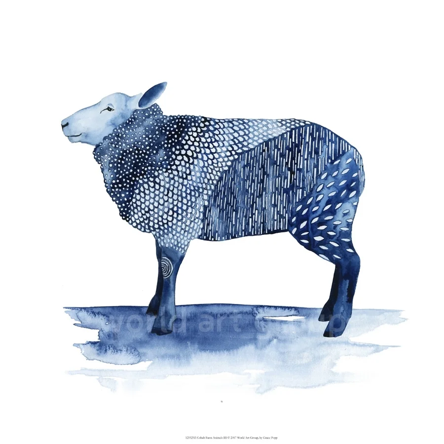 Cobalt Farm Animals III