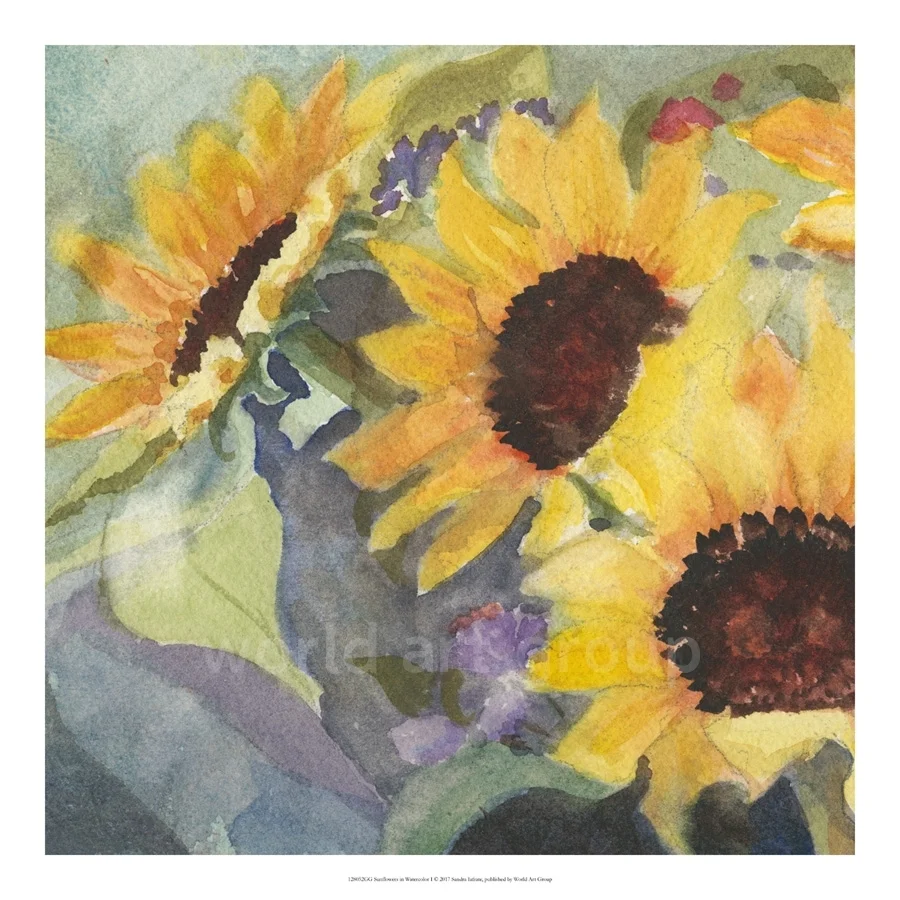 Sunflowers in Watercolor I