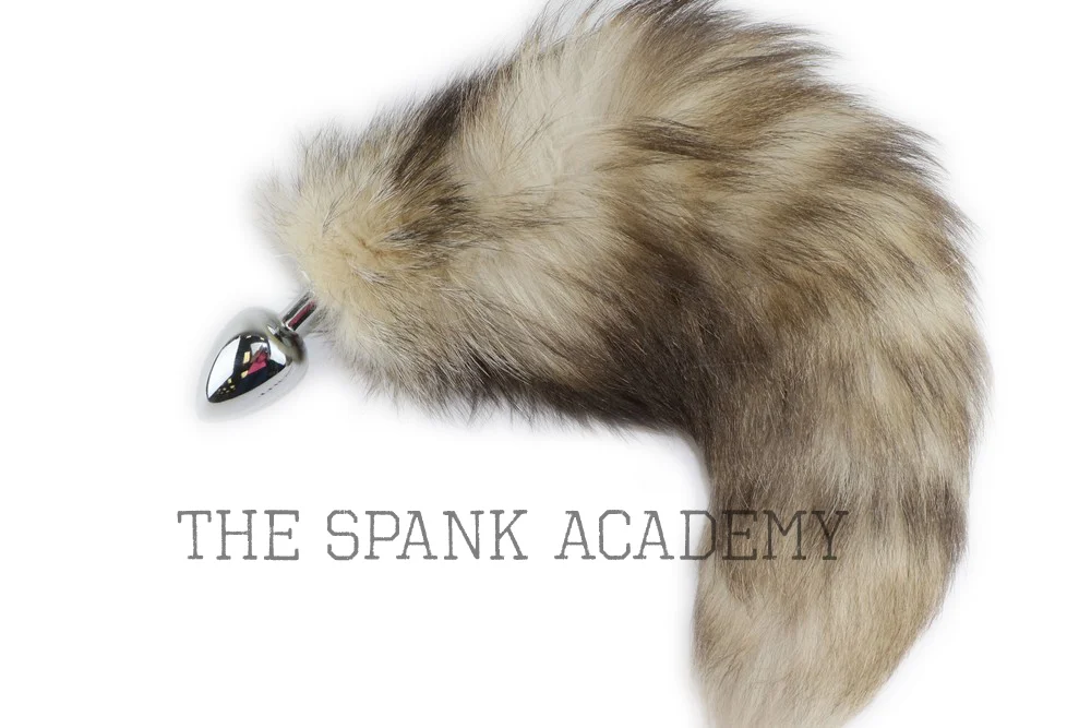 bleached indigo fox tail plug