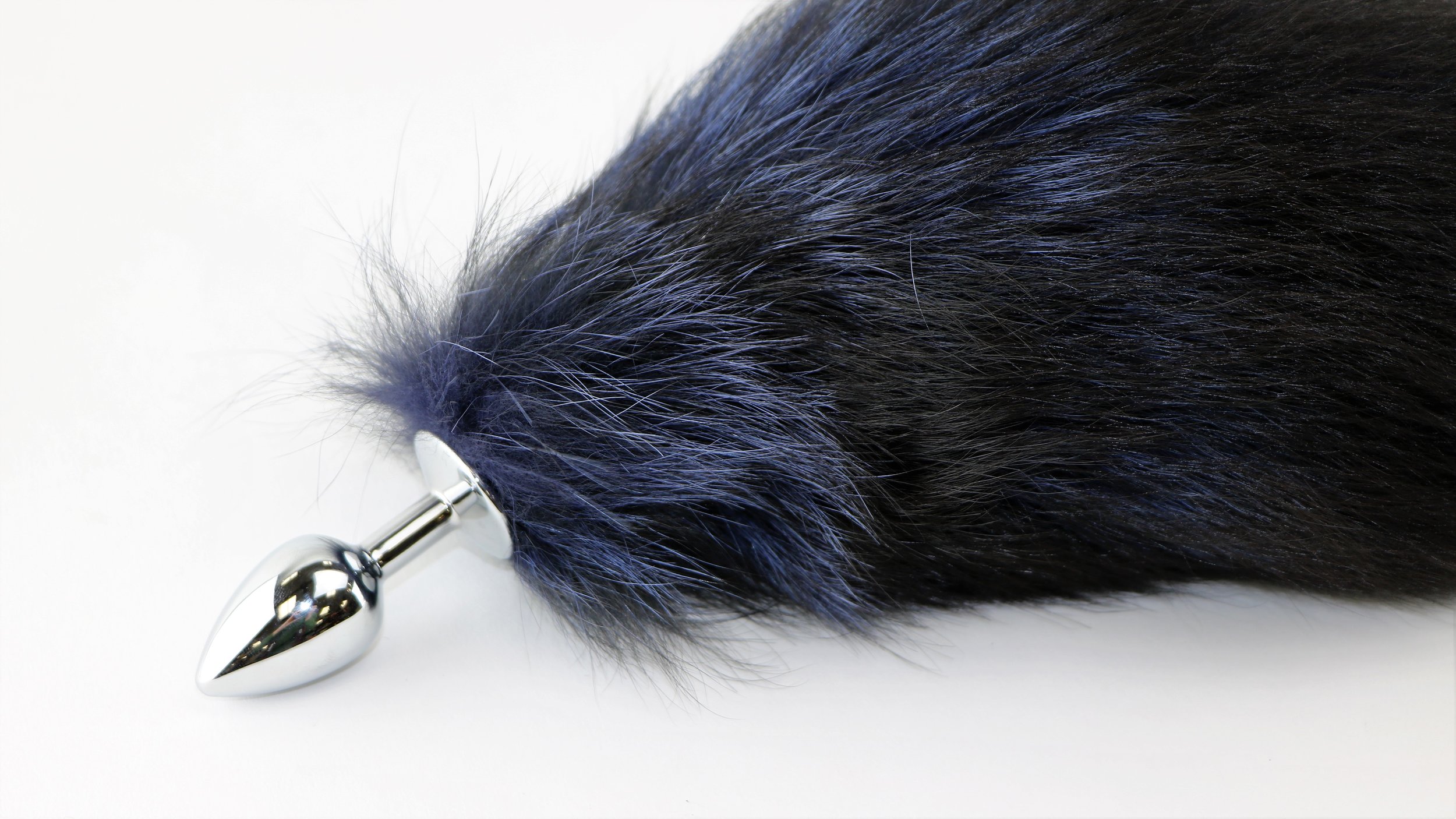 dyed silver fox tail plug