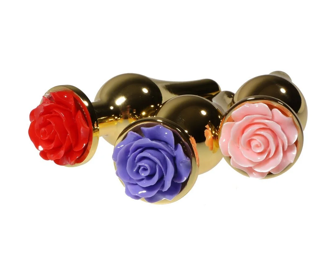 anal plug rose Lovehoney Full Bloom Large Rose Glass Butt Plug 4 Inch main image 0