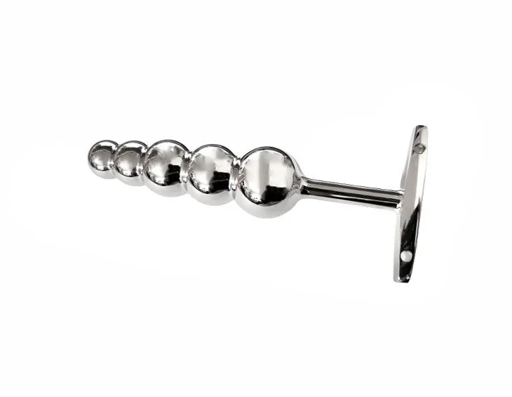 Stainless Steel 5-Ball Anal Wand with T-Handle  The Spank Academy