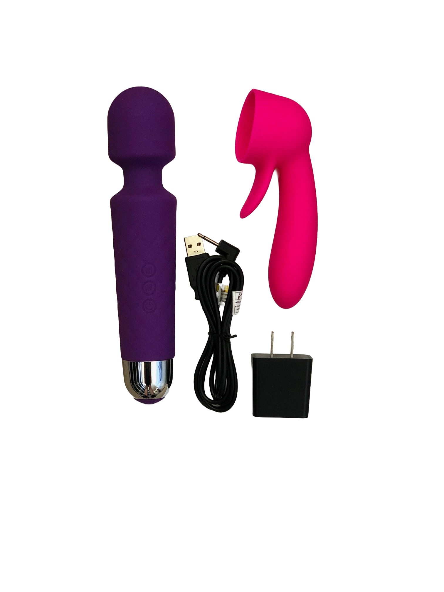 trojan vibrations divine contoured massager Magic Wand Vibrator With Dildo Attachment | 10 Modes main image 0