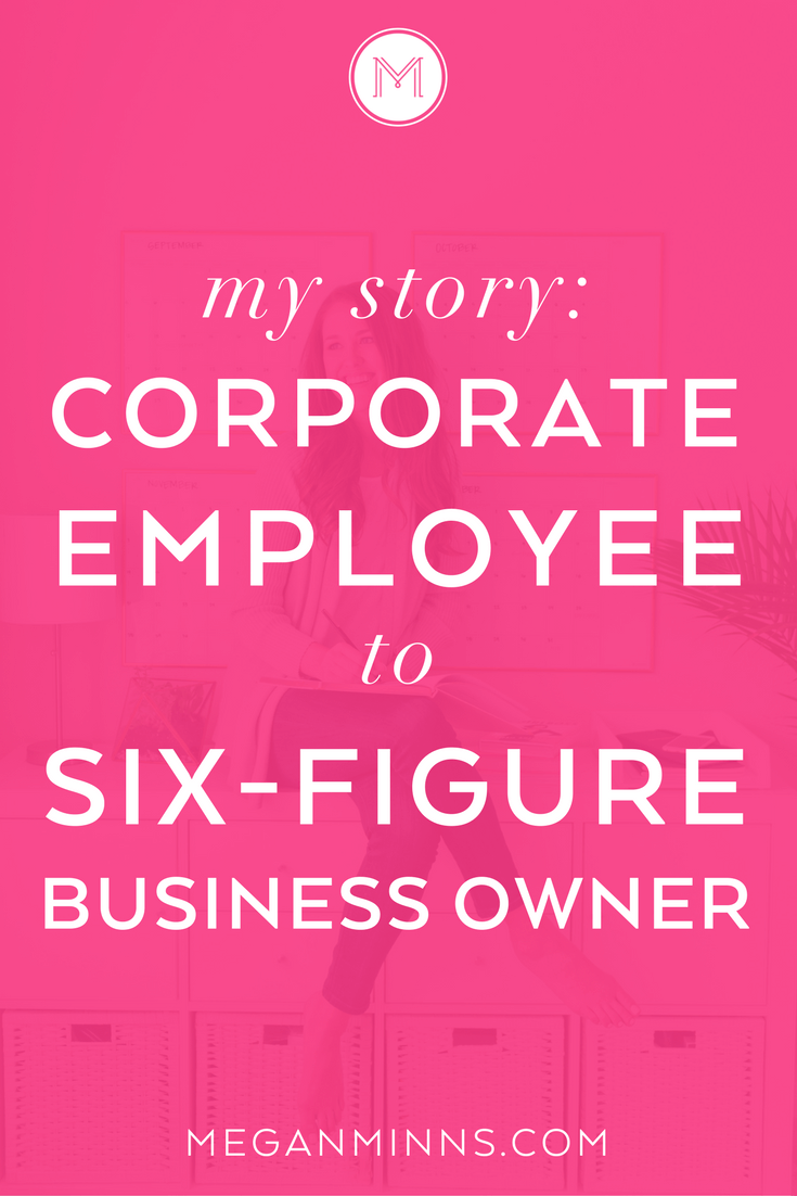 Want to know my business story? I'm sharing how I went from a corporate employee to a six-figure business owner and all of the changes and lessons that happened along the way. https://meganminns.com/blog/how-i-started-my-business