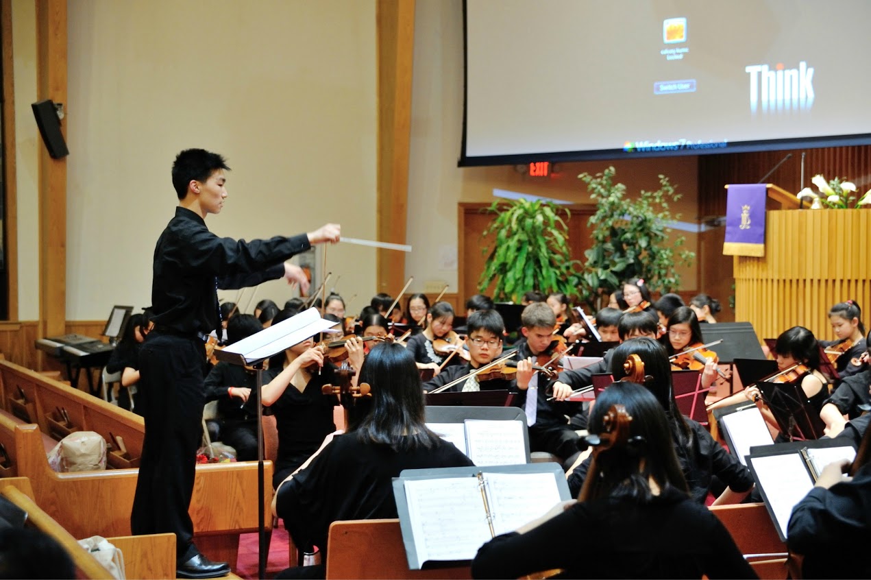Matthew Liu conducting "The Cowherd and the Silk Weaver"