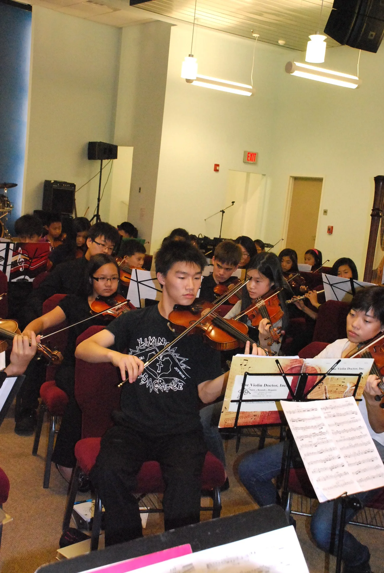 Principal Matthew Liu and Violin II section.JPG